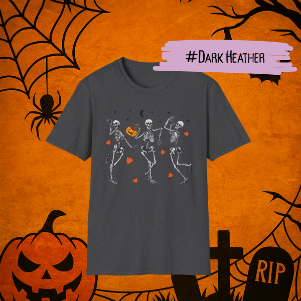 Cute dancing skeletons Halloween shirt, girly spooky season gift idea